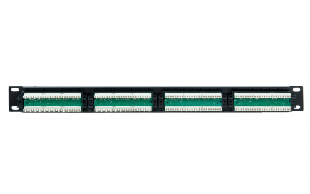Патч-панель 19", 1U, 24 порта, Кат.5e (Класс D), 100МГц, RJ45/8P8C, 110/KRONE (UEC-URP-24-UD2)