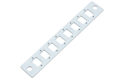 Панель 8 портов SC(2LC), стальная, 160мм, без клипс (М-КСу16-8SCM2-GY)