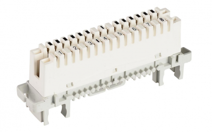 6036 1 005-00 Плинт 2/8 LSA-PROFIL, размыкаемые контакты, б/цветокода, маркировка 1..8