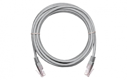 U/UTP 4 пары, Кат.5е, 2хRJ45/8P8C, T568B, Molded, PVC, 5м, упак. 10шт  (EC-PC4UD55B-050-GY-10)