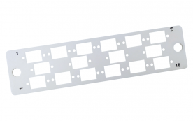 Панель 16 портов SC(2LC), стальная, 160мм, без клипс (М-КСу144-16SCM2-GY)