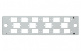 Панель 16 портов SC(2LC), стальная, 160мм, без клипс (М-КСу144-16SCM2-GY)