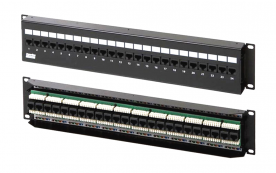 Патч-панель настенная c передним монтажом, 24 порта RJ-45(8P8C), категория 5e