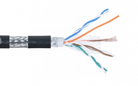 SF/UTP 5e 4х2х19х0,12 мм 24 AWG, stranded, IN/OUT, PVC UV, 305м (IE-4-PATCH SF/UTP Cat5e 4X2X24AWG)