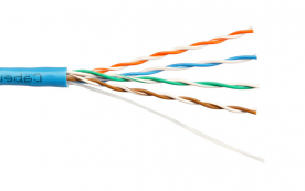 UTP 5e 4х2х0.50 24 AWG, solid, PVC нг(А)-LS, синий, 305м