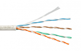 UTP 5e 4х2х0.50 24 AWG, solid, PVC нг(А)-LS, белый, 305м
