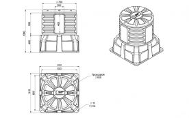 Колодец КОД 2 H1000 с крышкой D 780 мм
