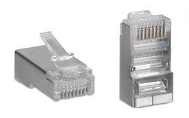 Коннектор RJ45/8P8C под витую пару, Кат.5e, экран. (упак. 100шт) (EC-UP8P8C-SD-003-TR-100)