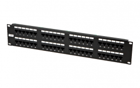 Патч-панель 19", 2U, 48 портов RJ-45, категория 5e, Dual IDC, ROHS (PP3-19-48-8P8C-C5E-110D)