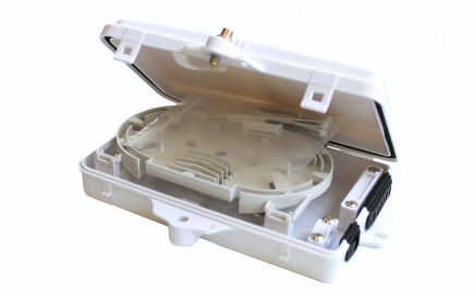 Кросс-муфта GJS-X04, 4 SC, 186x116x40мм, цвет белый (FTTH-FDB-04T)