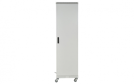 Шкаф напольный 19",24U(600x600), ШТ-НП-24U-600-600-М, передняя дверь металл