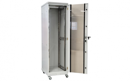 Шкаф напольный 19", 24U(600x800), ШТ-НП-24U-600-800-С, передняя дверь стекло