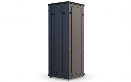 Шкаф напольный 19", 27U(800x1000), ШТ-НП-М-27U-800-1000-П-Ч, передняя дверь перфорация, черный