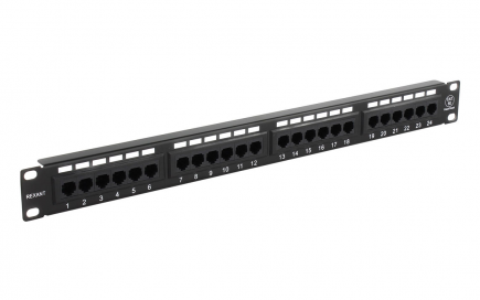 Патч-панель 19", 1U, 24 порта RJ-45, категория 5e (121203-02377)