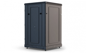 Шкаф напольный 19",18U(800x1000), ШТ-НП-18U-800-1000-П-Ч, передняя дверь перфорация, черный