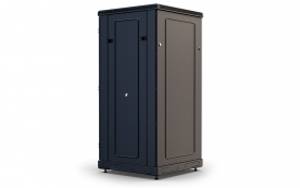 Шкаф напольный 19", 24U(600x1000), ШТ-НП-М-24U-600-1000-П-Ч, передняя дверь перфорация, черный