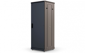 Шкаф напольный 19", 33U(800x800), ШТ-НП-М-33U-800-800-М-Ч, передняя дверь металл, черный