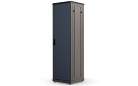 Шкаф напольный 19", 42U(800x800), ШТ-НП-М-42U-800-800-М-Ч, передняя дверь металл, черный