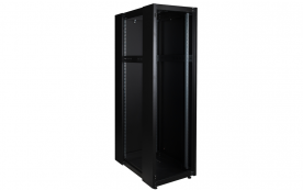 Шкаф нап. 19", 36U 600х600, перед. дв. стек, задн. стен., мет, чер.