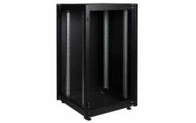 Шкаф нап. 19", 20U 600х600, перед. дв. стек, задн. стен., мет, чер.