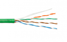 UTP 5e 4х2х0.50 24 AWG, solid, PVC нг(А)-LS, зеленый, 305м