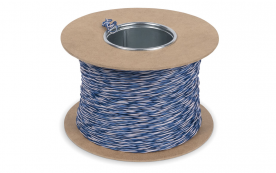 U/UTP, 5e, 1x2x0.50(24 AWG), solid, белый + синий, 500м (UTP-1P-Cat.5e-SOLID-CROSS-500-BL)